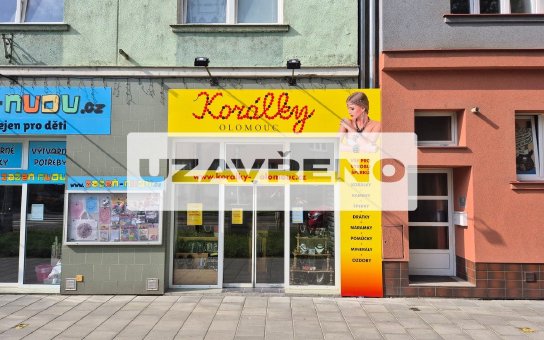 Čelní pohled na prodejnu Korálky Olomouc
